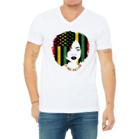 Juneteenth Black Women Flag History African American 1865 T Shirt V-neck Tee | Artistshot