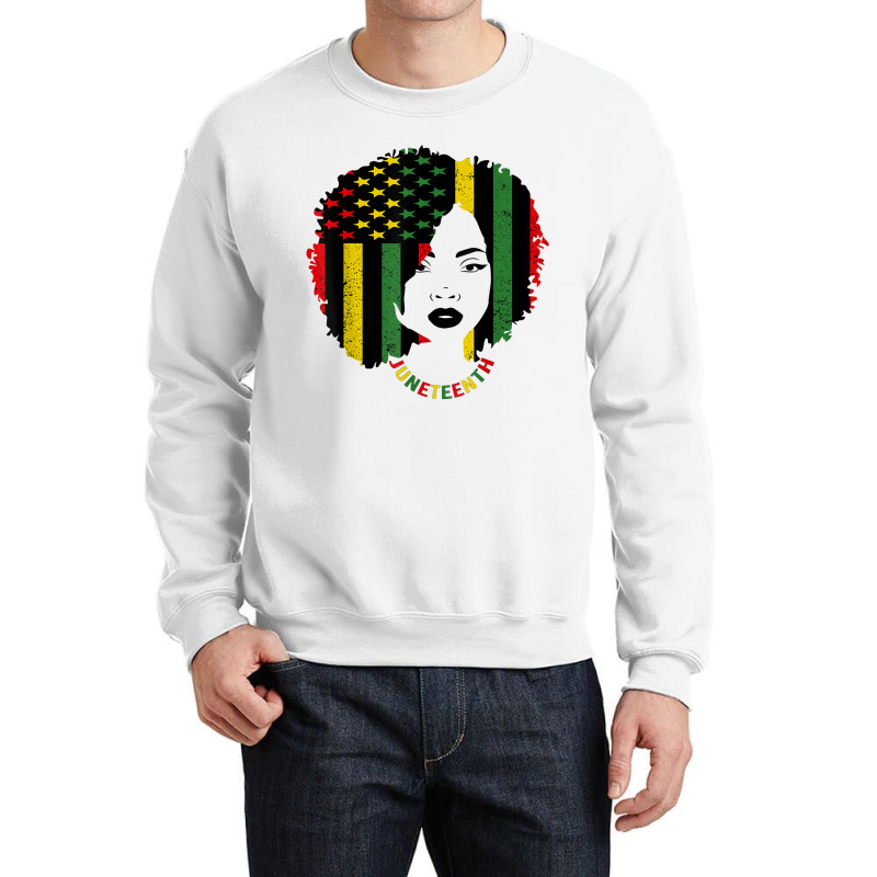 Juneteenth Black Women Flag History African American 1865 T Shirt Crewneck Sweatshirt | Artistshot