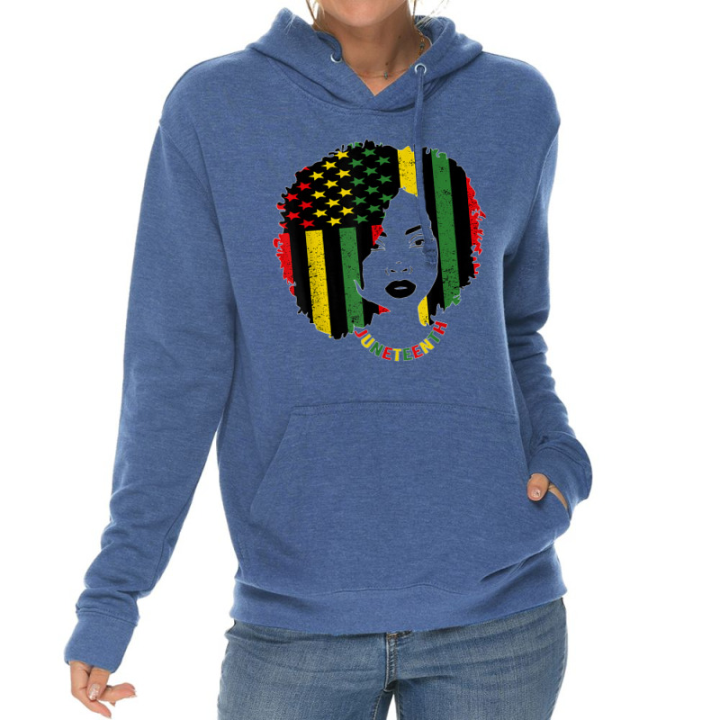 Juneteenth Black Women Flag History African American 1865 T Shirt Lightweight Hoodie | Artistshot