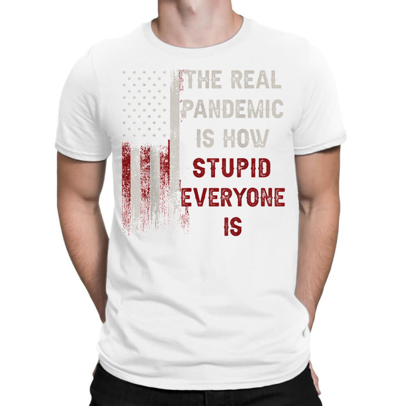 The Real Pandemic Is How Stupid Everyone Is 1776 Vintage T Shirt T-shirt | Artistshot