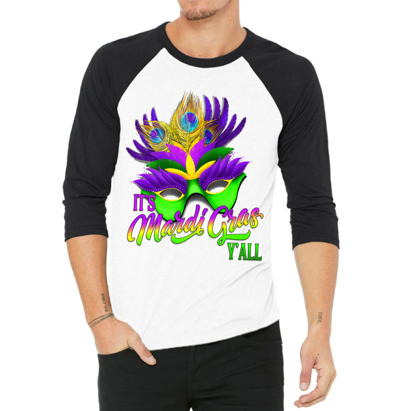 Vintage Mardi Gras Y' All, New Orleans, La , For Men & Women Premium T 3/4 Sleeve Shirt | Artistshot