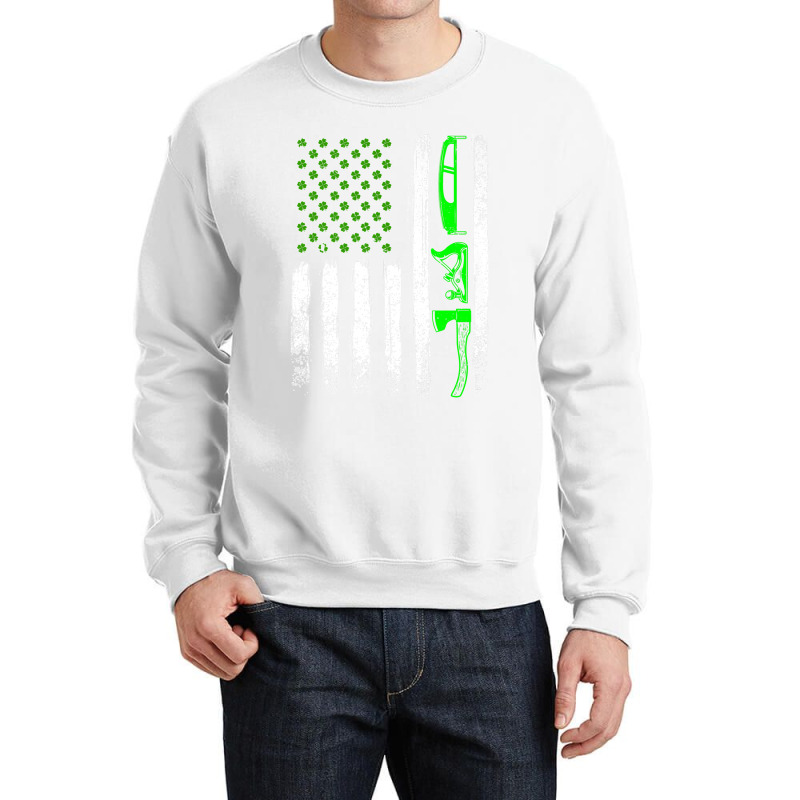 Woodworking St Patrick's Day Vintage Irish American Flag Premium T Shi Crewneck Sweatshirt | Artistshot