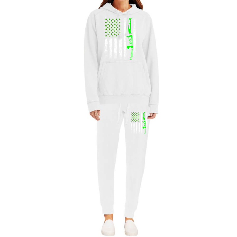 Woodworking St Patrick's Day Vintage Irish American Flag Premium T Shi Hoodie & Jogger Set | Artistshot