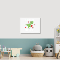 Cute Kids Dinosaur Valentines Day Lover I Steal Hearts T Shirt Landscape Canvas Print | Artistshot