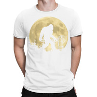 Funny Bigfoot Sasquatch Full Moon Forest T Shirt T-shirt | Artistshot