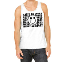 Happy Go Lucky Smiley Face Irish Shamrocks St Patricks Day Premium T S Tank Top | Artistshot