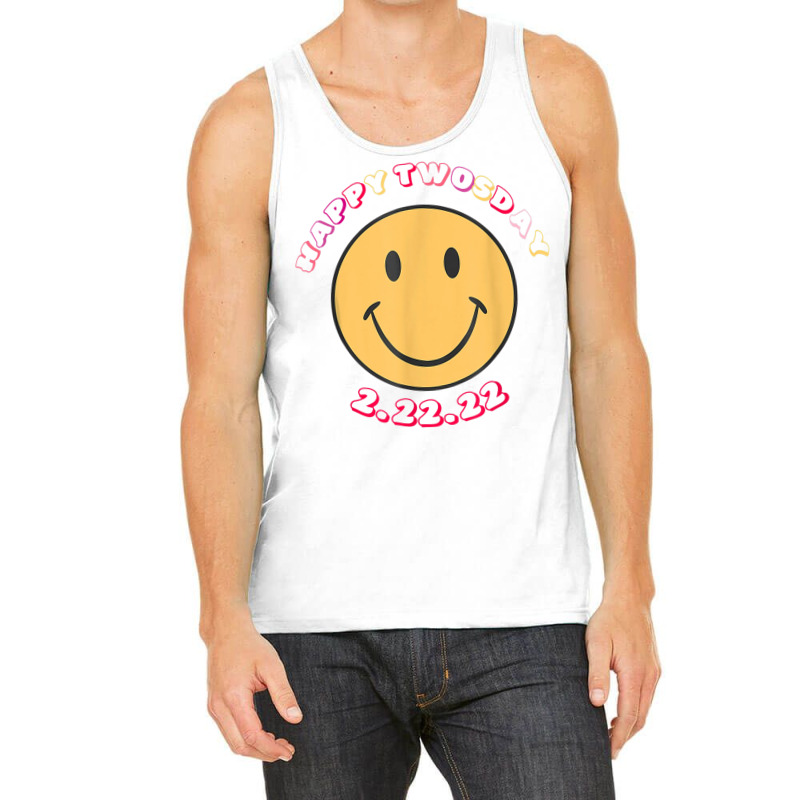 Happy Twosday Tuesday February 22nd 2022 Retro Smiley Face T Shirt Tank Top | Artistshot