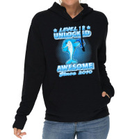 Level 12 Unlocked Born In 2010 Dabbing Shark 12th Birthday Pullover Ho Lightweight Hoodie | Artistshot