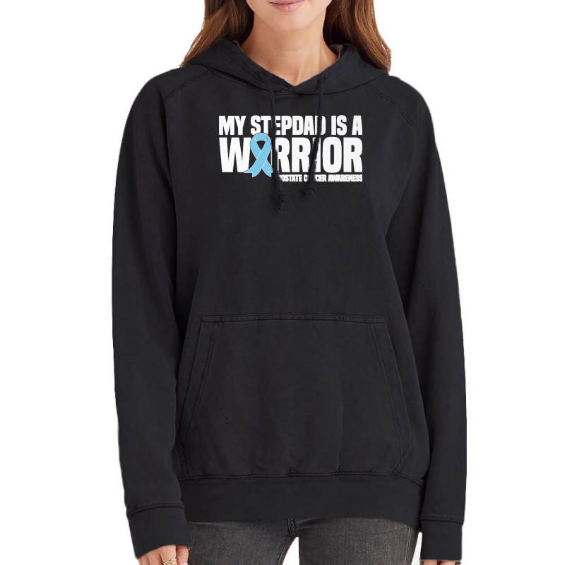 My Stepdad Is A Warrior Prostate Cancer Awareness Premium T Shirt Vintage Hoodie | Artistshot