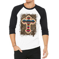 Serape Cross Aztec Geometric Mexican Tribe Blanket Pattern T Shirt 3/4 Sleeve Shirt | Artistshot