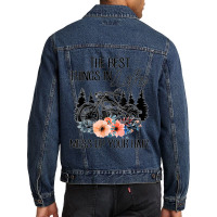 The Best Things In Life Mess Up Your Hair Motorcycles T Shirt Men Denim Jacket | Artistshot