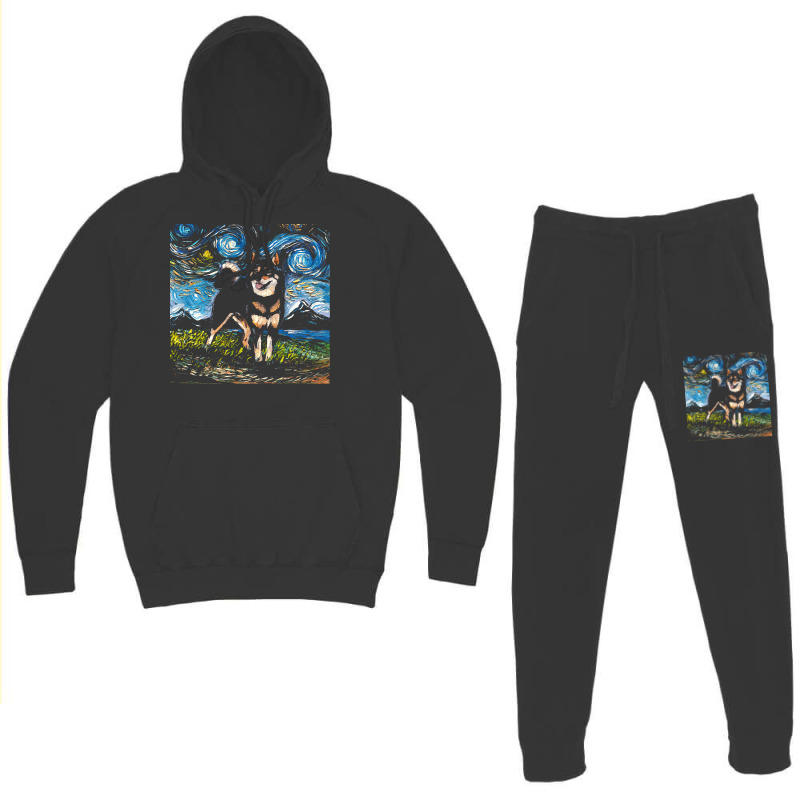 Shiba Inu T  Shirt Black And Tan Shiba Inu Night T  Shirt Hoodie & Jogger set by jaylinconsidine282 | Artistshot