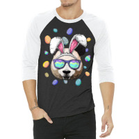 Panda Easter T  Shirt Panda Easter Bunny Ears Funny Easter Eggs Huntin 3/4 Sleeve Shirt | Artistshot