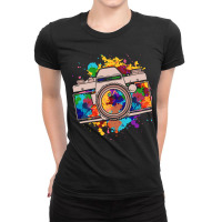 Photography T  Shirt Photograph Colorful Camera Photo Photographer Pho Ladies Fitted T-shirt | Artistshot