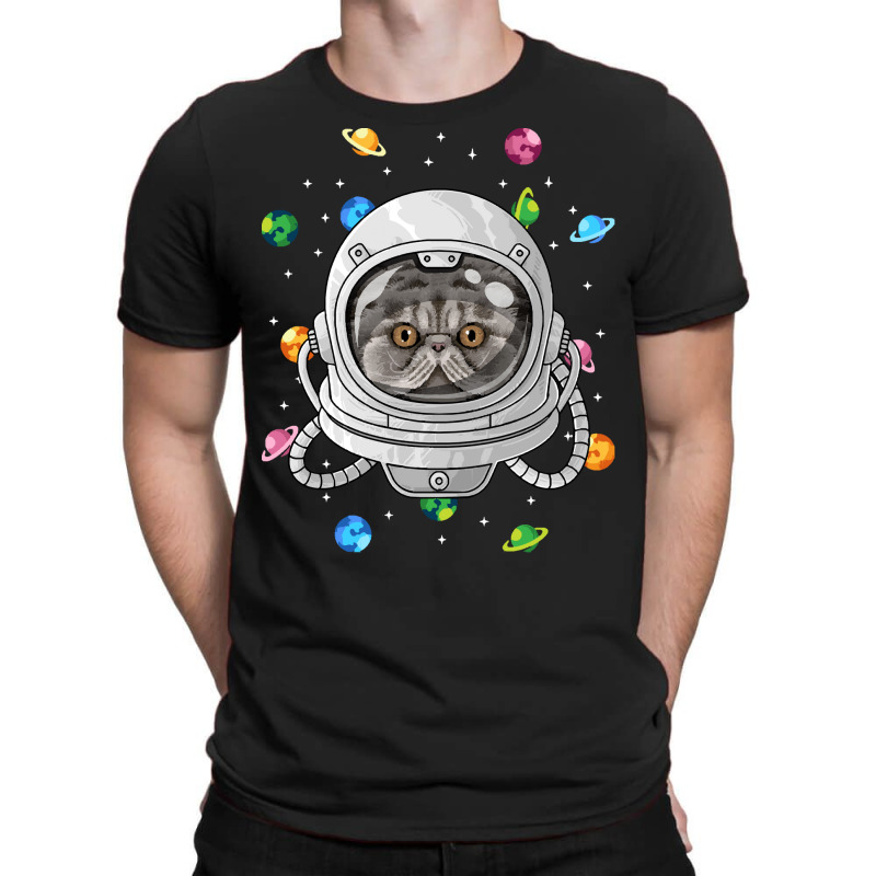 Persian Astronaut T  Shirt Persian Astronaut Cat Deep In Space Cosmic T-shirt | Artistshot