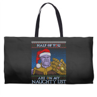 Half Of You Are On My Naughty List Weekender Totes | Artistshot