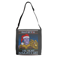 Half Of You Are On My Naughty List Adjustable Strap Totes | Artistshot