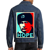 Manifesti Putin Speranza Obama Russia Russia Poster Men Denim Jacket | Artistshot