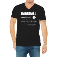 Handball Sport Jump Shot Women Handball Hobby (13) V-neck Tee | Artistshot