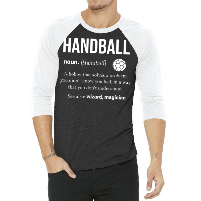 Handball Sport Jump Shot Women Handball Hobby (13) 3/4 Sleeve Shirt | Artistshot