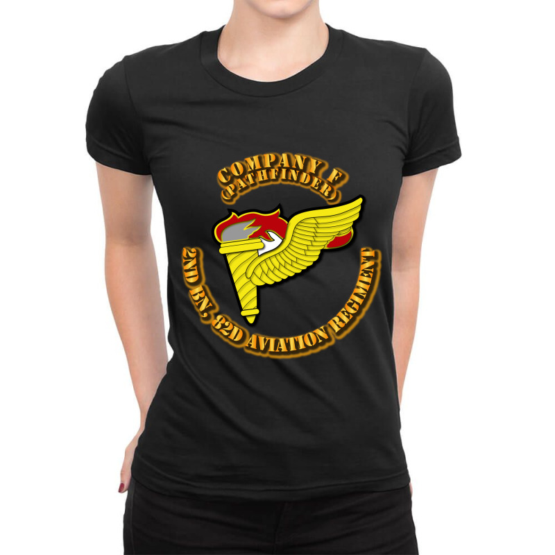 Co F Pathfinder 2nd Battalion 82d Aviation Rgt Ladies Fitted T-Shirt by moonlight2270 | Artistshot