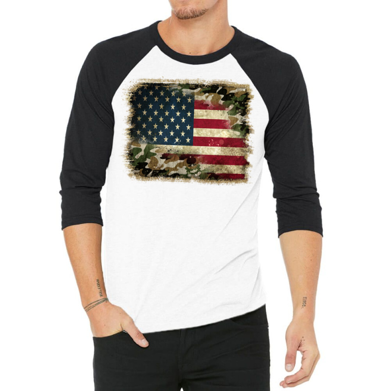 American flag clearance 3/4 sleeve shirt