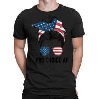 Pro Choice Af Reproductive Rights   Messy Bun Us Flag Tank Top T-shirt | Artistshot