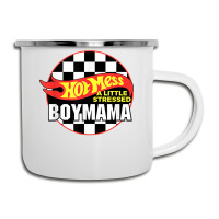 Gift For Boy Mama Hot Mess A Little Stressed Boy Mama T Shirt Camper Cup | Artistshot