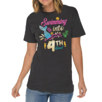 4th Grade Back To School Mermaid Swimming Girls Vintage T-shirt | Artistshot