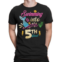 5th Grade Back To School Mermaid Swimming Girls T-shirt | Artistshot