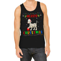 Xmas Light Dalmatian Dog Design Matching Christmas Pajama T Shirt Tank Top | Artistshot