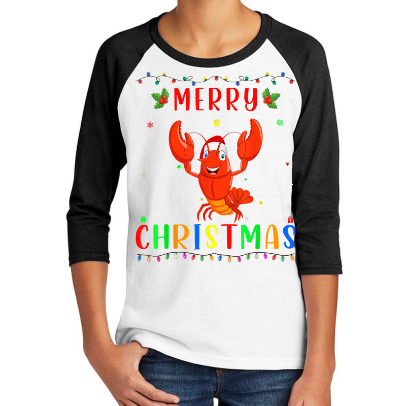 Xmas Light Lobster Design Matching Christmas Pajama T Shirt Youth 3/4 Sleeve by roussoevjaapg6u | Artistshot