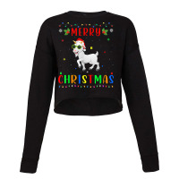 Xmas Light Goat Design Matching Christmas Pajama T Shirt Cropped Sweater | Artistshot