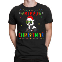 Xmas Light Panda Design Matching Christmas Pajama T Shirt T-shirt | Artistshot