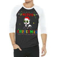 Xmas Light Panda Design Matching Christmas Pajama T Shirt 3/4 Sleeve Shirt | Artistshot