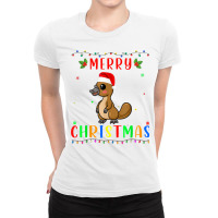 Xmas Light Platypus Design Matching Christmas Pajama T Shirt Ladies Fitted T-shirt | Artistshot