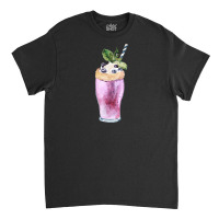 Blueberry Smoothie T  Shirt Blueberry Milkshake With Whipped Cream T Classic T-shirt | Artistshot