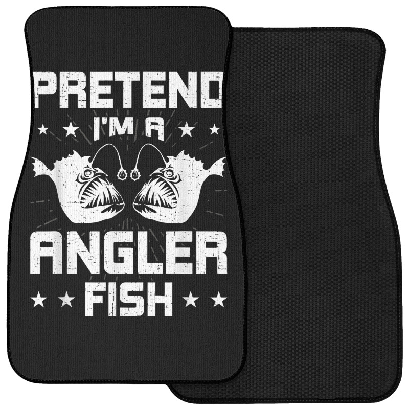 Pretend I'm A Angler Fish Fly Fishing T Shirt Front Car Mat By ...