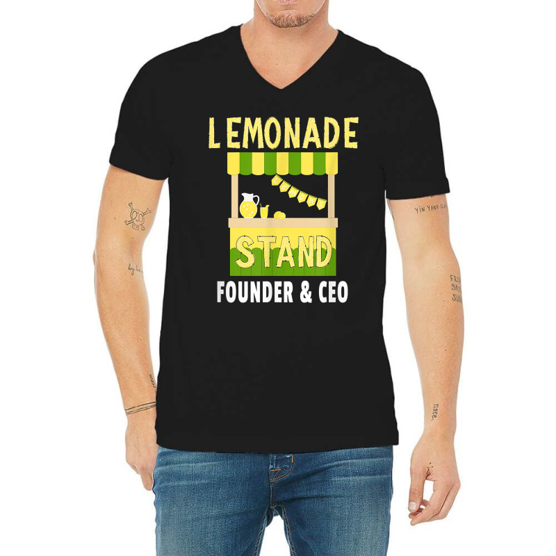 Lemonade Stand Founder & Ceo   Lemon Juice Drink Lover T Shirt V-neck Tee | Artistshot