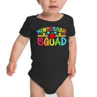 Funny Montessori Squad Montessori Teacher Back To School T Shirt Baby Bodysuit | Artistshot