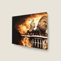 Attack On Trump Landscape Canvas Print | Artistshot