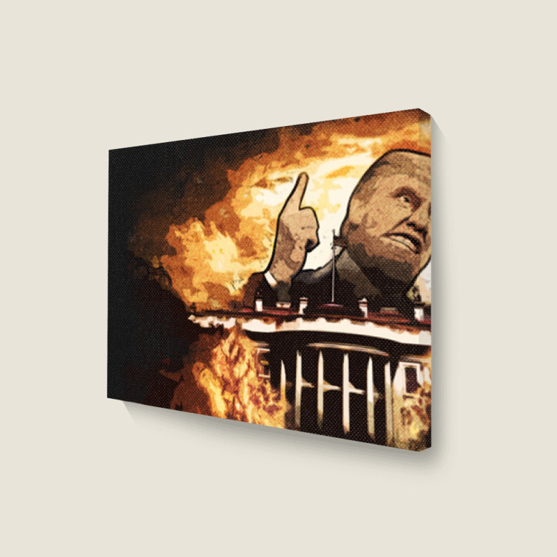 Attack On Trump Landscape Canvas Print | Artistshot