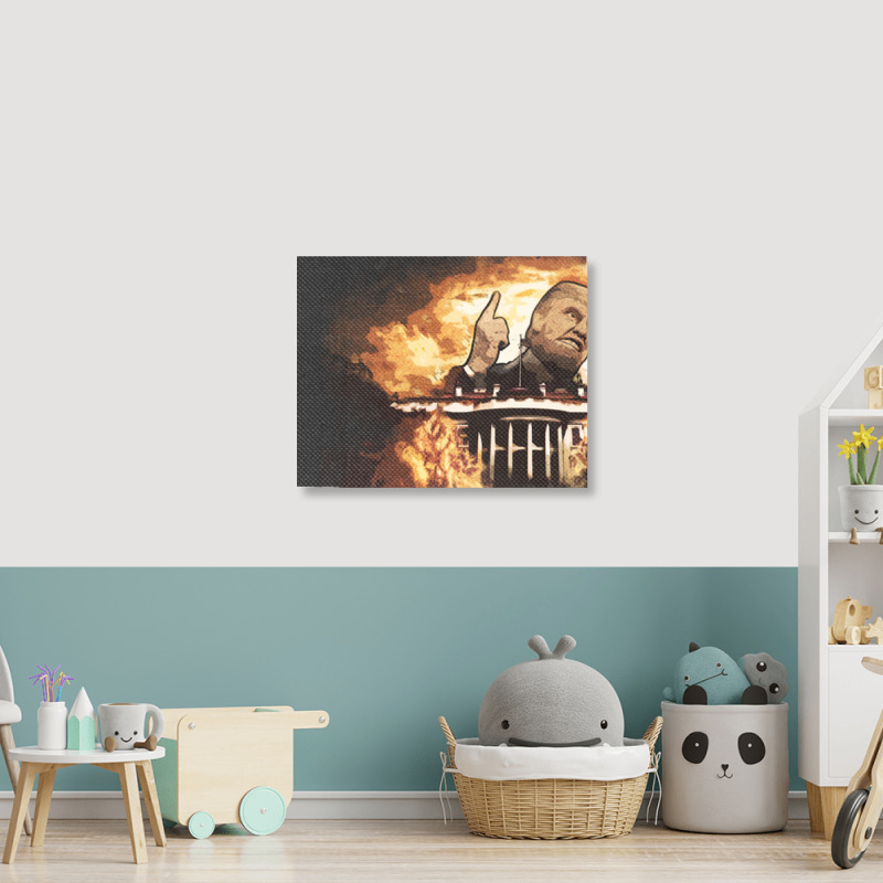 Attack On Trump Landscape Canvas Print | Artistshot