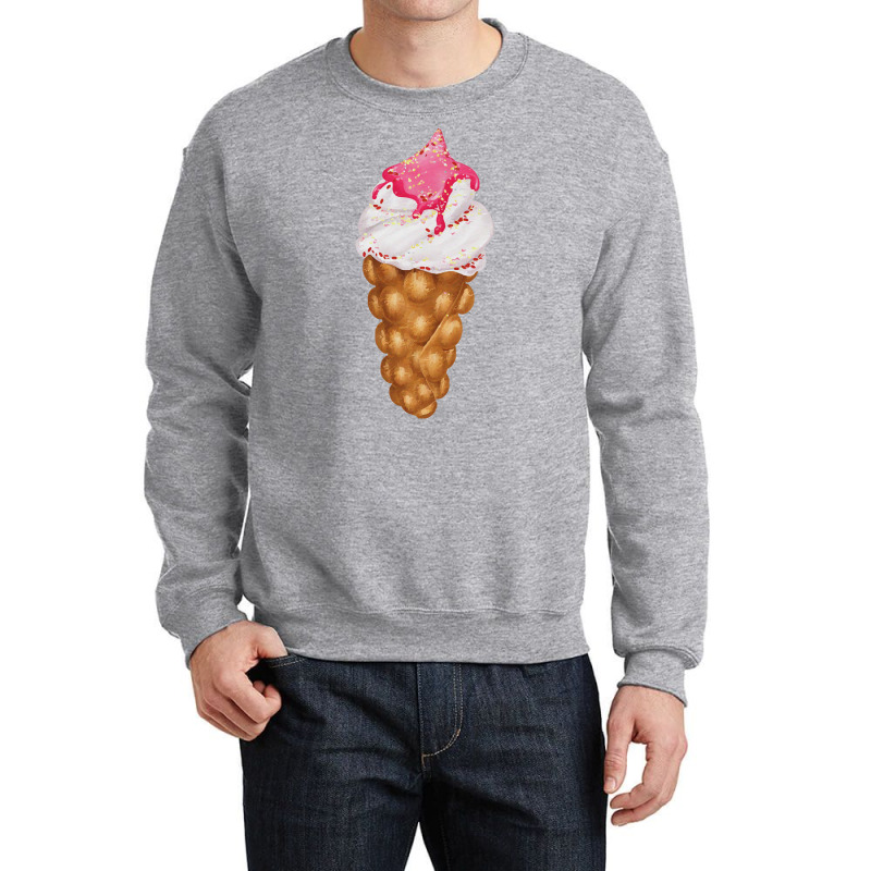 Bubble Waffle Ice Cream T  Shirt Egg Bubble Waffle Vanilla Ice Cream W Crewneck Sweatshirt by ebertlance489 | Artistshot