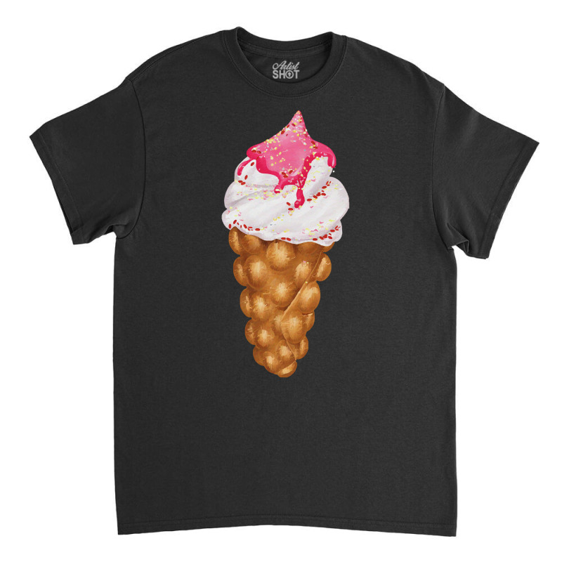 Bubble Waffle Ice Cream T  Shirt Egg Bubble Waffle Vanilla Ice Cream W Classic T-shirt by ebertlance489 | Artistshot