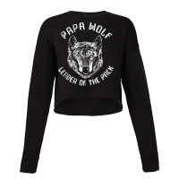 Papa Wolf   Leader Of The Pack Wildlife Animal   Daddy Wolf Tank Top Cropped Sweater | Artistshot