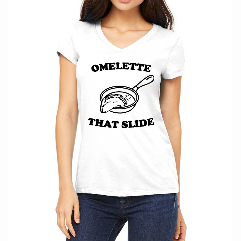 Omelette That Slide Women's V-Neck T-Shirt by Nay | Artistshot