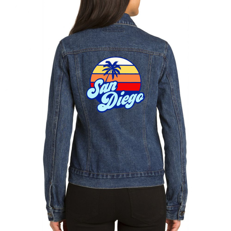 San Diego California Ladies Denim Jacket | Artistshot