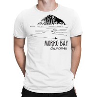 Womens Morro Bay California Morro Rock Ca Silhouette Tourist Design V T-shirt | Artistshot