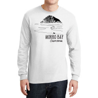 Womens Morro Bay California Morro Rock Ca Silhouette Tourist Design V Long Sleeve Shirts | Artistshot